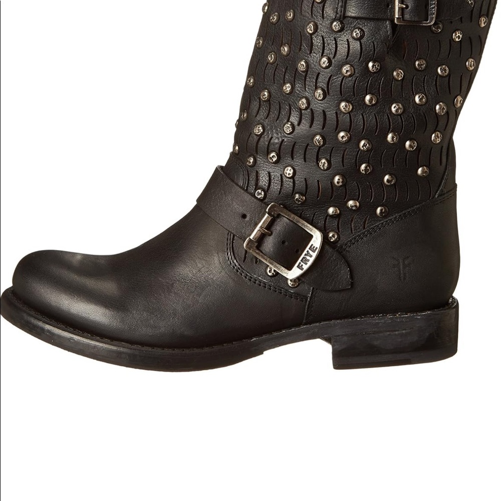 Frye Jenna studded disc distressed boots - Picture 2 of 7